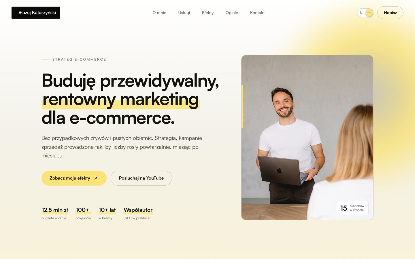 Błażej Katarzyński - Marka osobista stratega e-commerce