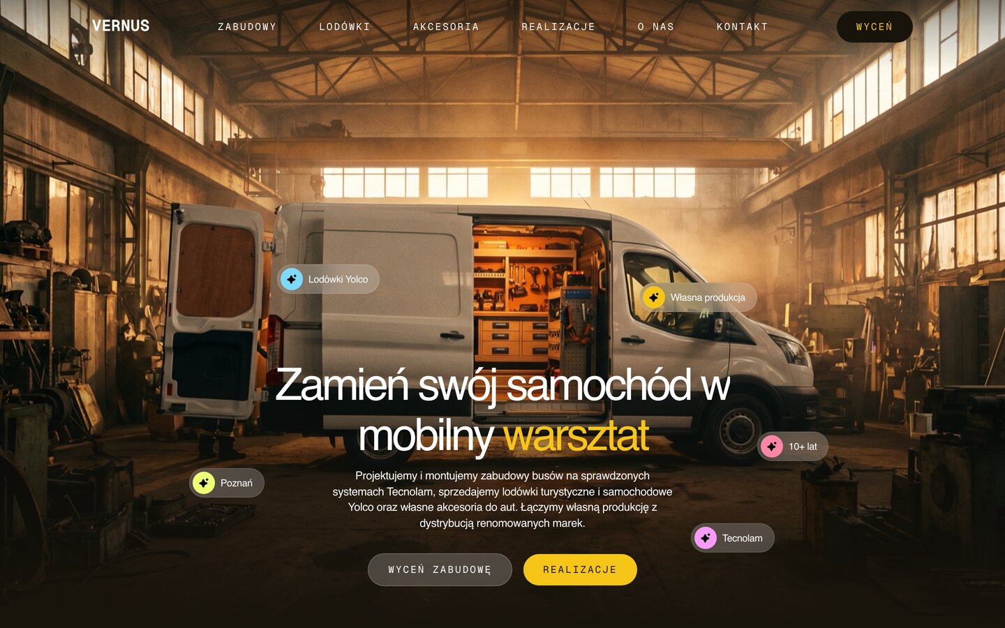 Vernus - Zabudowy busów, sklep i katalog